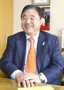 Toshiaki Endo, who is in charge of the LDP's English proficiency proposal, though he admits his English is pretty bad.