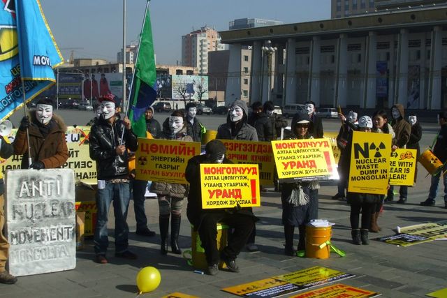 Anti-nuclear protest in Mongolia